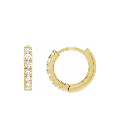 Gold And Diamond Huggies