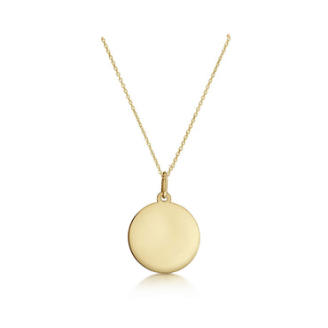 Solid 14K Gold Customisable Disc Necklace