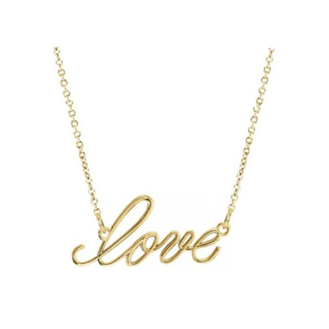 Solid Gold Love Necklace