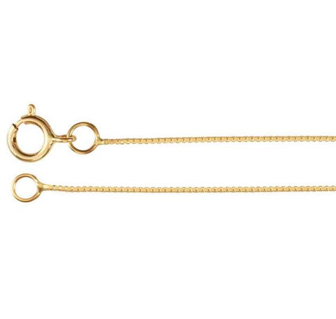 Solid 14ct Gold Box chain 16inch