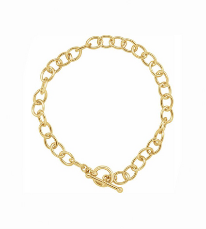Gold T-Bar Chain Bracelet