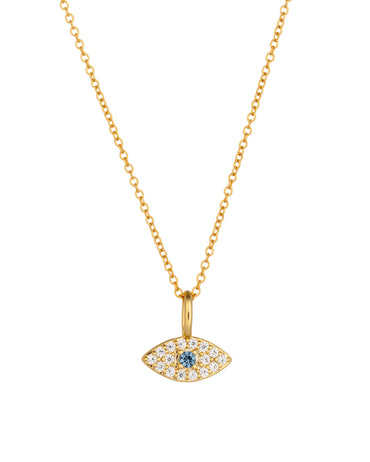 New! Aqua Evil Eye Necklace