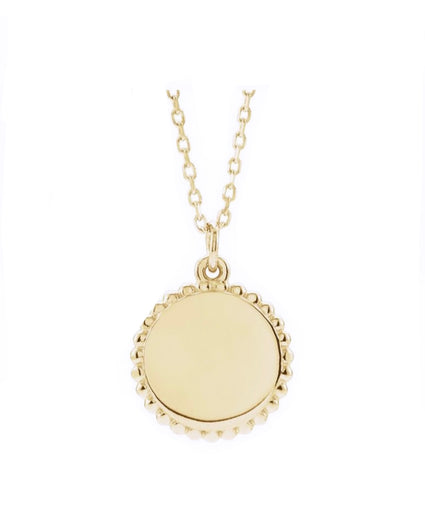 Engravable Bead Disc in 18ct Gold Vermeil.