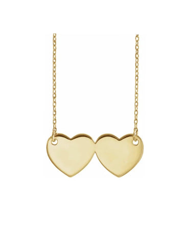 14ct Gold Double Hearts Necklace