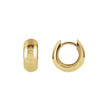 Solid Gold Chunky Oval Hoops