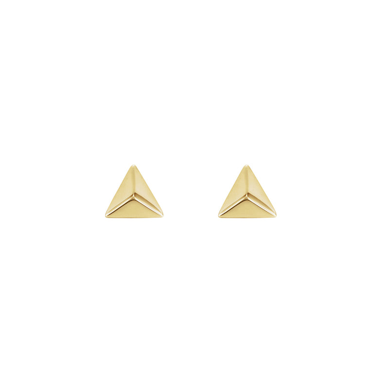Solid Gold Pyramid Studs