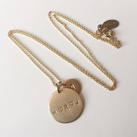 gold initial necklace