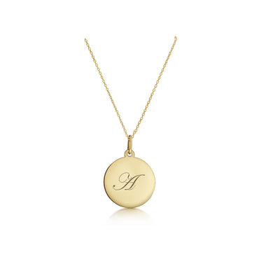 Solid 9K Gold Customisable Disc Necklace