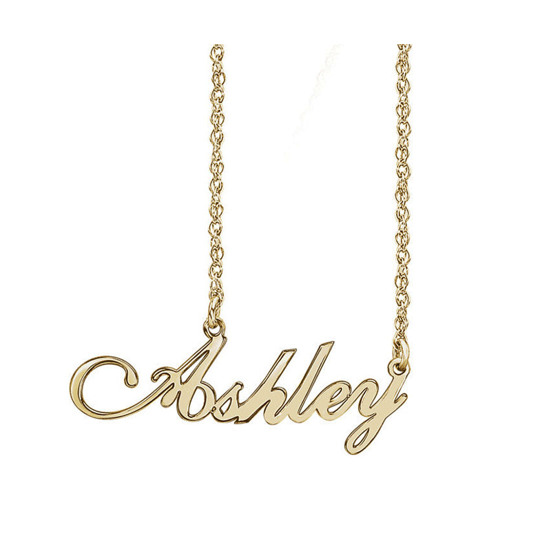 Solid Gold Custom Name Necklace