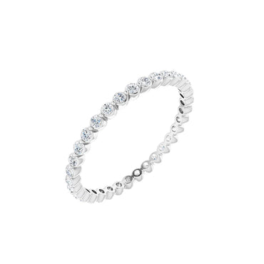 Solid White Gold and Diamond Eternity Ring
