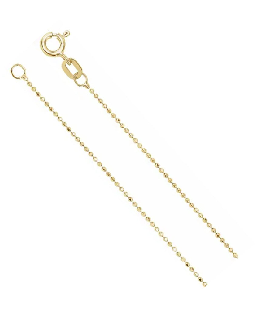 Diamond Cut Ball Chain Necklace 18inch