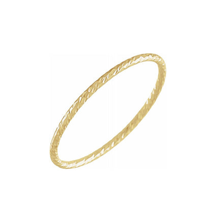 New! Solid Gold Etched Ring