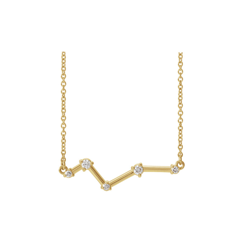 Solid Gold and Diamond Constellation Necklace