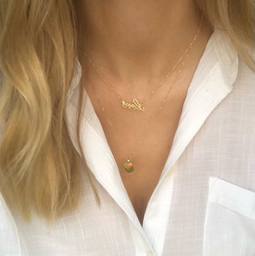 Solid Gold Love Necklace
