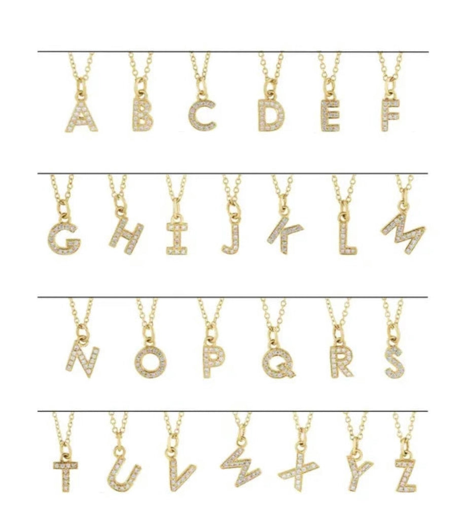 Solid Gold & Diamond Initial Charm