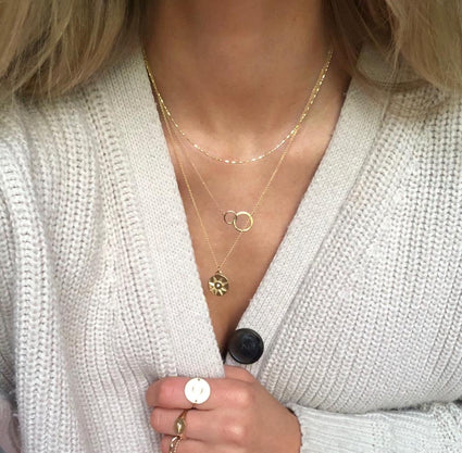 Solid Gold Love Link Necklace