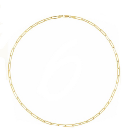New! Gold Flat Link Chain 18inch