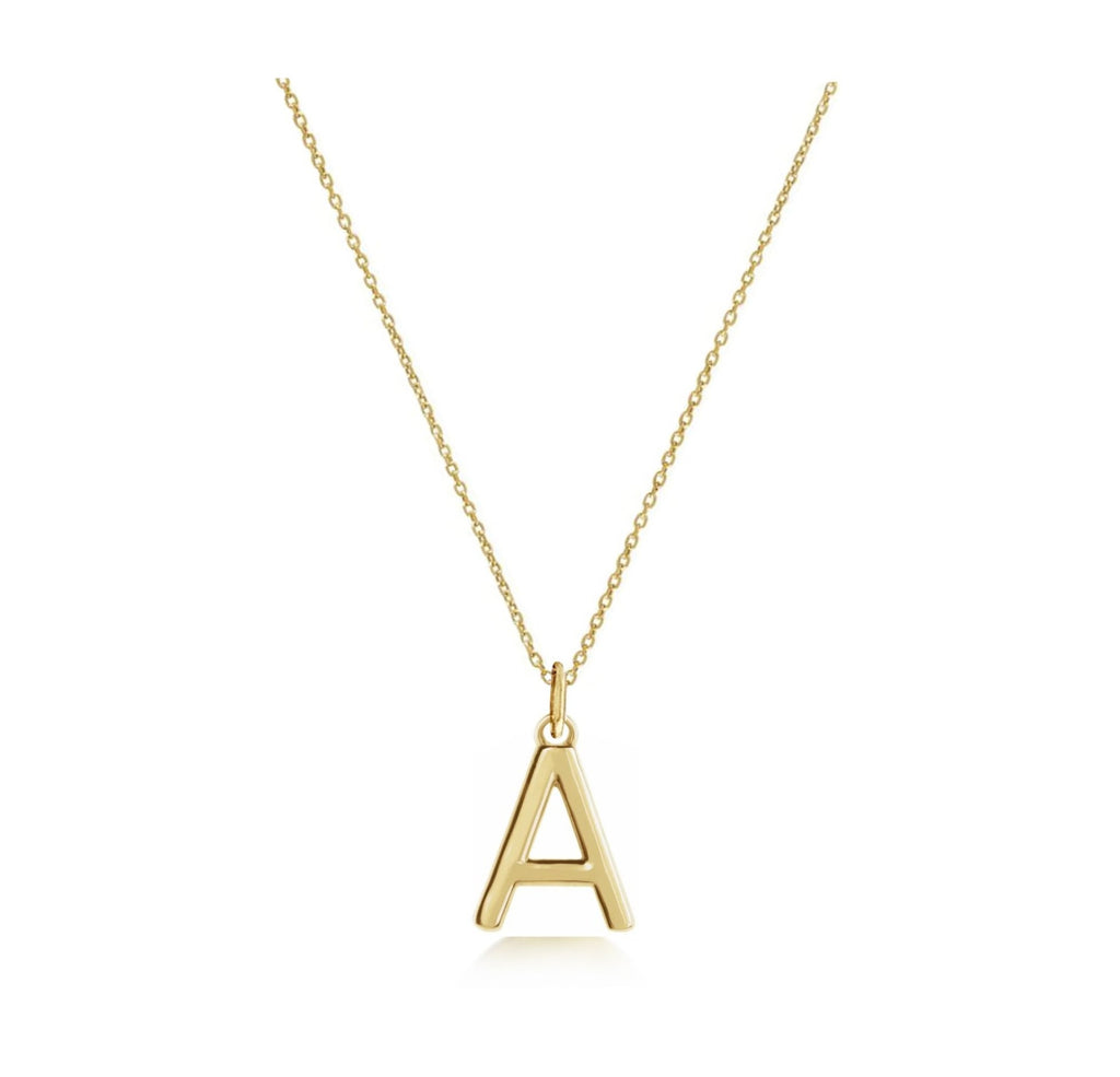 Solid Gold Mini Love Letter Necklace